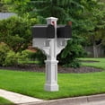 thumbnail image 3 of Pemberly Row Contemporary Double Traditional Plastic Mail Post in White, 3 of 4