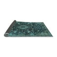 thumbnail image 2 of Ahgly Company Indoor Square Medallion Light Blue Traditional Area Rugs, 7' Square, 2 of 4