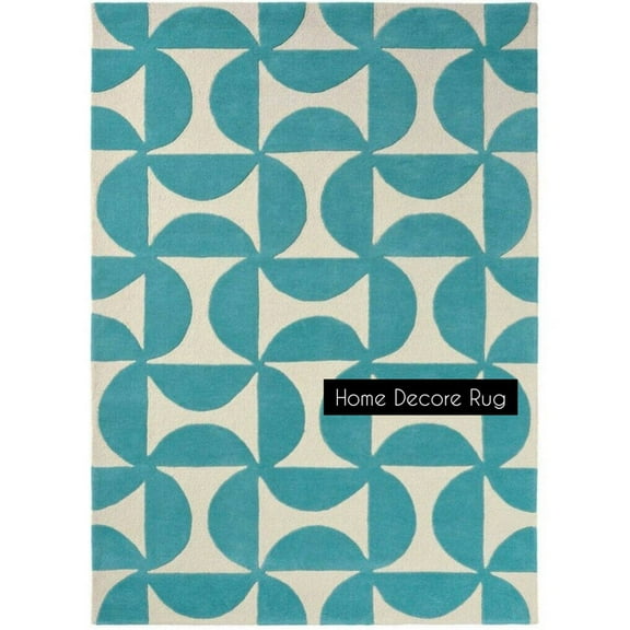 Hand-Tufted Wool Rug – Modern Design for Living Room & Bedroom, Sizes 5x8, 6x9, 8x10, 9x12, 10x14