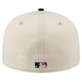 thumbnail image 4 of Men's New Era Cream Los Angeles Dodgers Game Night Leather Visor 59FIFTY Fitted Hat, 4 of 6