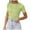 Sweater 255# Green, variant on oqasdz Women's Sweaters Short Sleeve Crewneck T Shirt Summer Ribbed Knit Slim Fit Basic Solid Color Tee Tops Casual Relaxed Fit