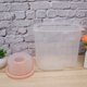 thumbnail image 5 of Lata de plástico sellada de 1,9 l con tapa, recipiente para almacenar cereales, caja de cocina, recipiente para cereales, avena y arroz (tamaño pequeño, rosa), 5 of 5