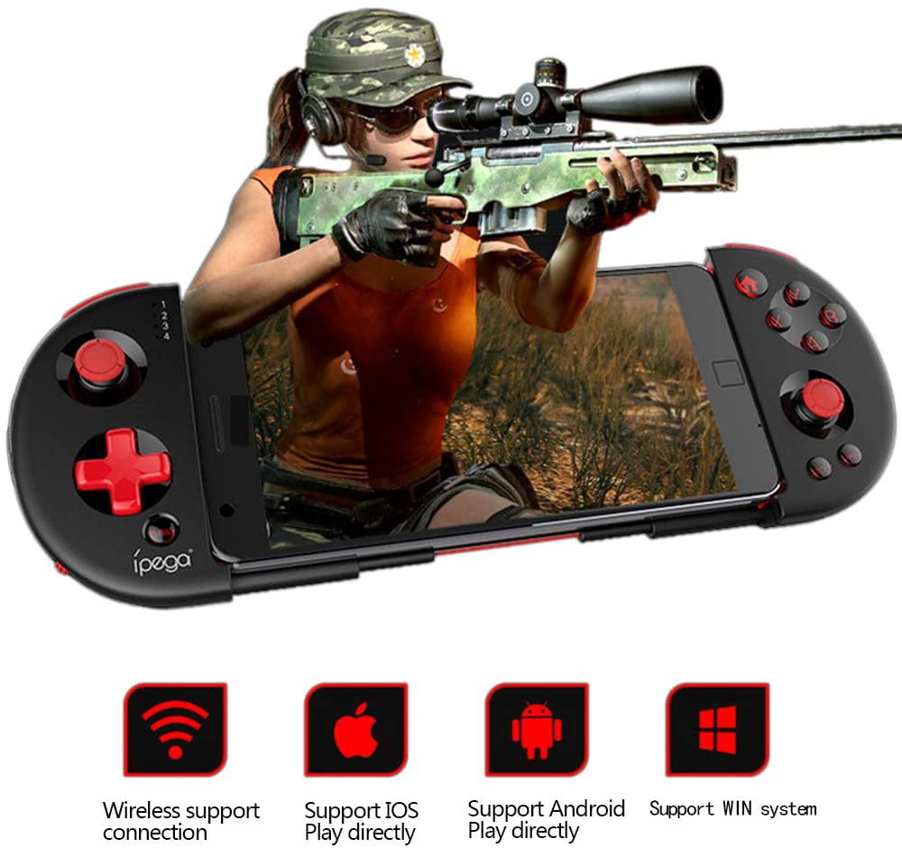 Retractable Telescopic PUBG Mobile Controller Joystick Gamepad for Android/iOS Smartphones/Tablets/Smart TV Ipega PG-9087S Wireless Game Controller 