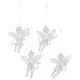 thumbnail image 3 of 4 adornos navideños de ángel de cristal transparente con alas colgantes para árbol de Navidad, decoraciones navideñas, 3 of 5