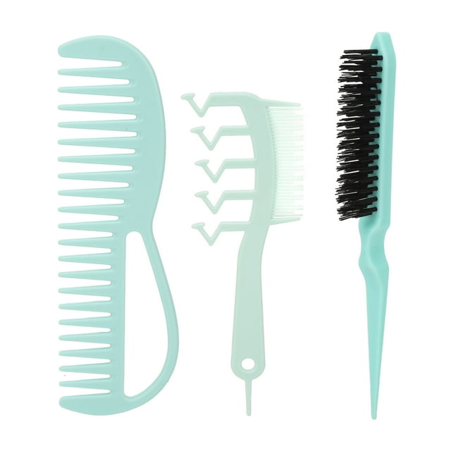 Cepillo para el borde del cabello, juego de 3 cepillos para burlarse, kit de cepillo para el cabello, juego de peine para peinar el cabello, rendimiento inigualable