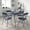 Navy, variant on Emma + Oliver 5-Piece Vinyl Folding Card Table and Chairs Set, Black