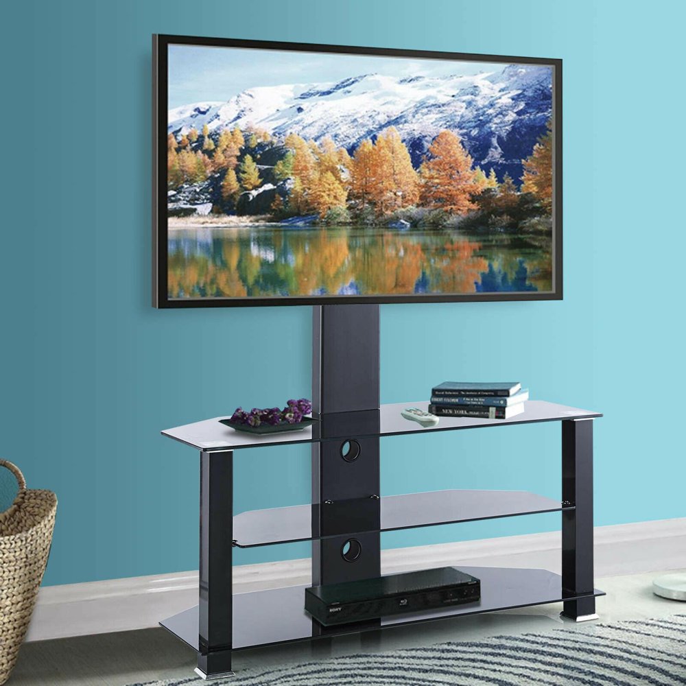Corner TV Stand, 3 Tier Glass TV Stand for 3270 inch LCD LED TV