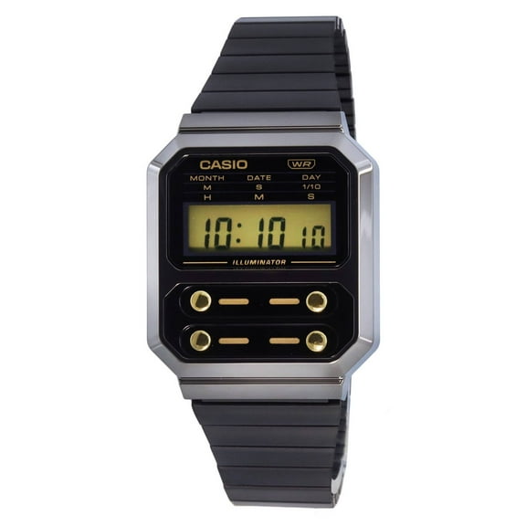 Casio Vintage Digital Stainless Steel Quartz A100WEGG-1A2 Men's Watch