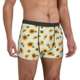 thumbnail image 5 of Men's Boxer Briefs, Vintage White Polka Dot Sunflower Soft Comfy Mens Underwear Boxer Briefs Breathable With Widen Waist, 5 of 7