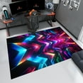 thumbnail image 3 of Dreammotif Colorful Shapes Modern Area Rug for Living Room - 3.3 x 5 ft Machine Washable, Thin, Non Slip Backing Carpet, 3 of 8