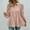 Pink, variant on ClodeEU Women's Spring Summer Smocked Shirt,Solid Color Long Sleeve Button Down Casual Cover Up Pink,Womens Plus XXXL