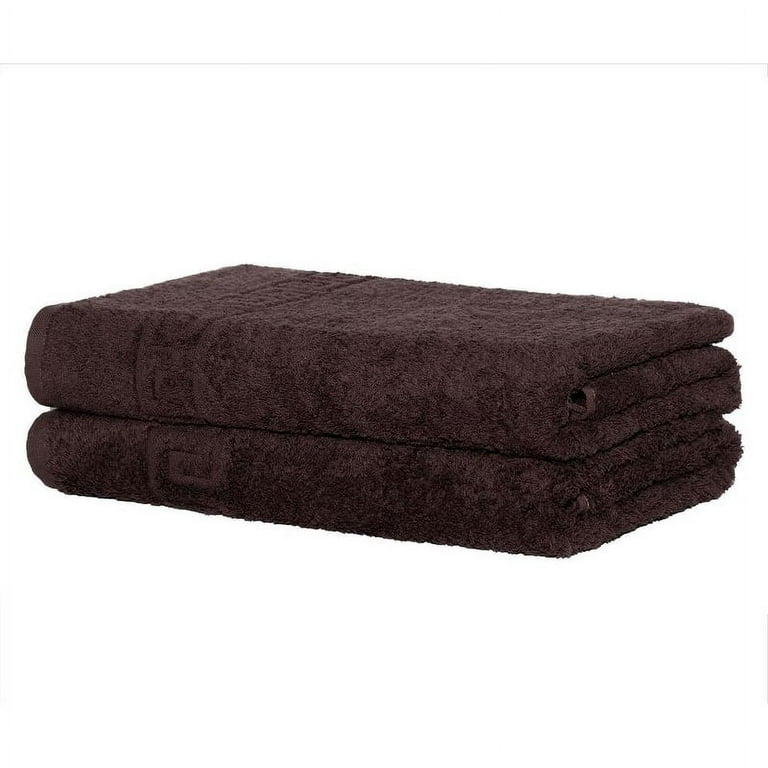 Solid Dark Brown 4 piece 100% Cotton Bath Towel –