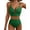 Green, variant on Women'S 2 Piece Bikini Set U-Wire Cutout Swimsuit High Waisted Textured Beach Swim Bathing Suits Green S