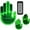 Green, variant on Wireless control of LED Car Gesture Light with Remote Control, Recyclable & Rechargeable, Fun Rear Window Sign,Calming Road Rage, Ambient Lighting Kit,3 Modes Adjustable Finger Lights.