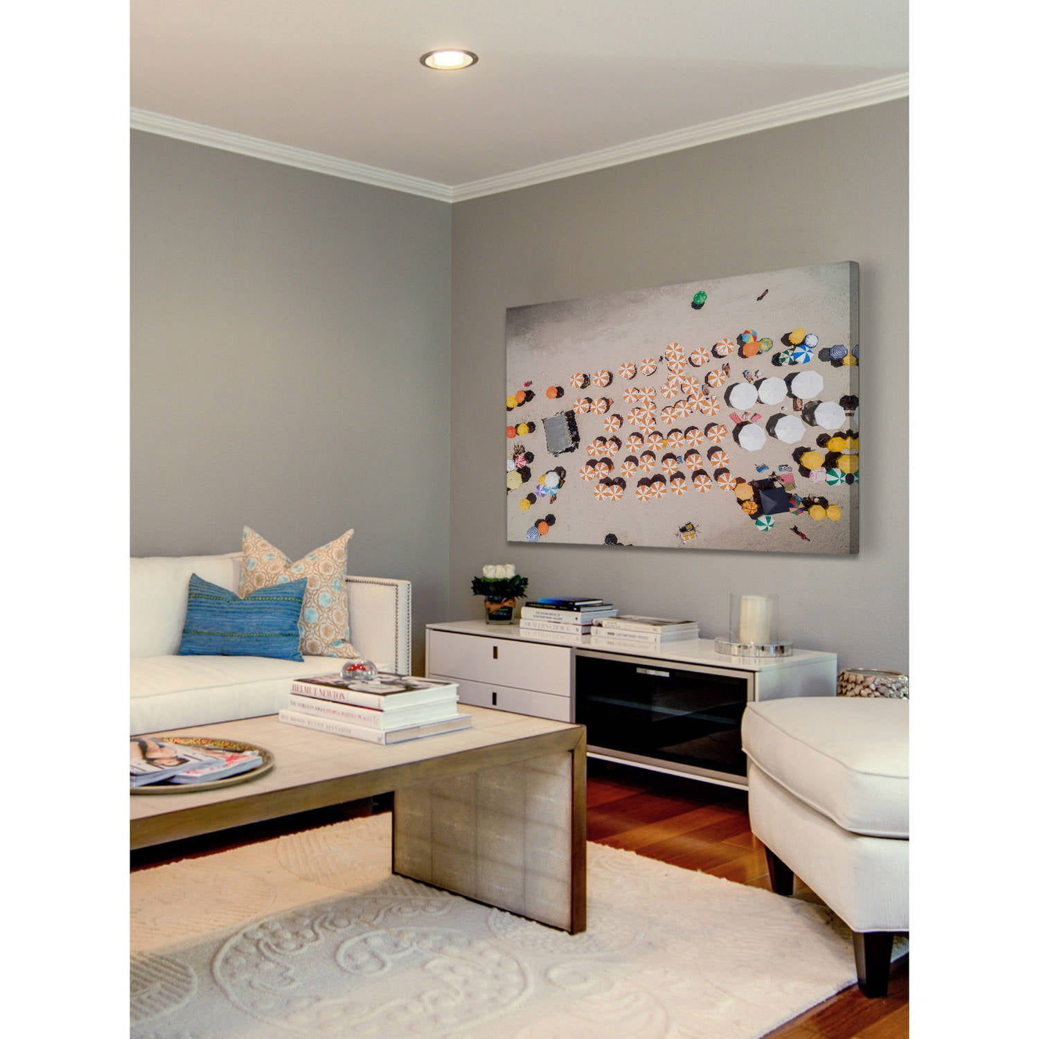 Marmont Hill "Multicolored Umbrellas" Painting Print on Wrapped Canvas
