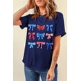 thumbnail image 5 of Cute Round Neck Graphic T-Shirt: Blue Bowknot Print Design, 5 of 9