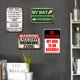 thumbnail image 3 of Señal Advertencia Metal Retro Letrero Pintura Hierro Rectangular 30x40cm 6 Uds., 3 of 9