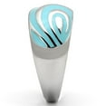 thumbnail image 4 of Luxe Jewelry Designs Women's Stainless Steel Ring with Sea Blue Epoxy - Size 8 (Pack of 3), 4 of 4