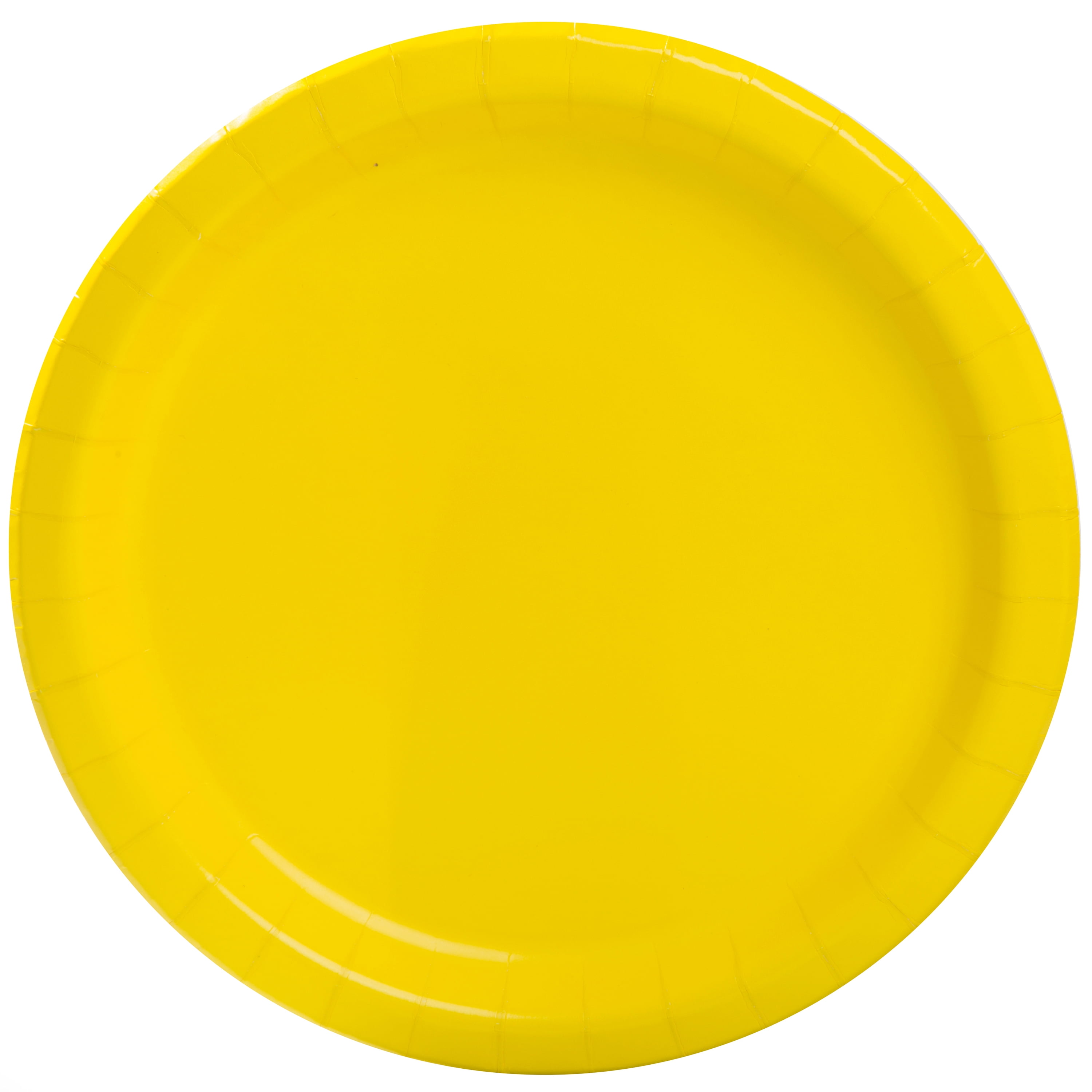 Paper Plates, 9 in, Neon Yellow, 20ct