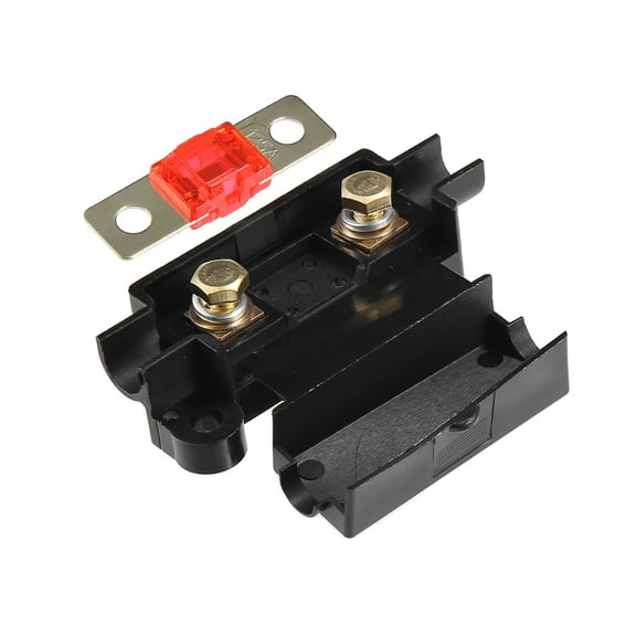 Unique Bargains 1 Set Black 125A Fuse with In-Line Holder Electrical Protection Fusible for Car Audio Video Stereo