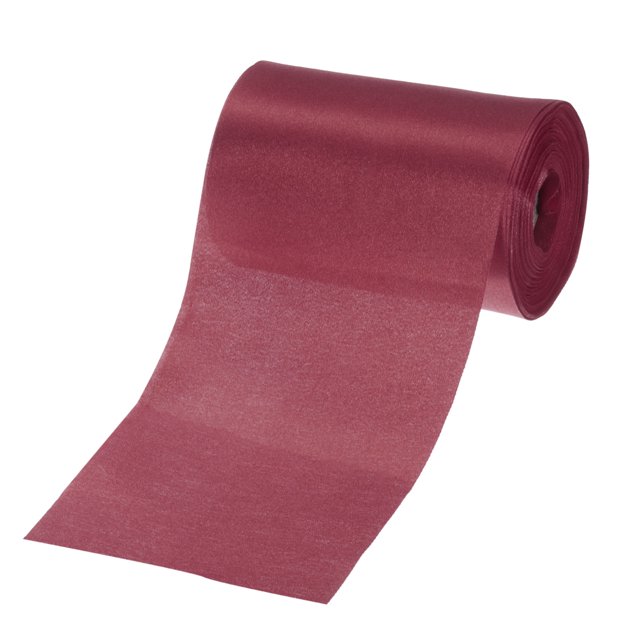 Unique Bargains 4 Inches x 24 Yards Wine Red Satin Ribbon for Gift Decoration, Polyester