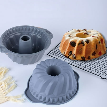 

Fall Decor Silicone Hollow 10 Inch Spiral Grain High Temperature Silicone Chiffon Cake Baking Supplies