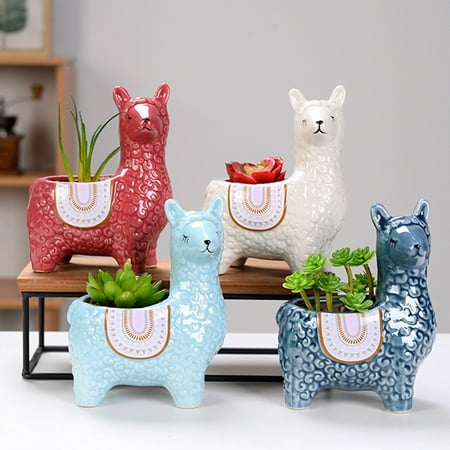 

BetterZ Flowerpot Cute Ornamental Ceramic Animal Micro Vase Flower Holder for Home