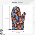 thumbnail image 2 of Hirioo Leaves Flower for Silicone Oven Mitts for BBQ, Baking, Cooking, Set of 2, Heat Resistant 260℃, Non-Slip Kitchen Essentials, 2 of 6