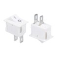 thumbnail image 4 of 5PCS  125V/6A 250V/3A SPST 2Terminal 2Position On/Off Boat Rocker Switch White, 4 of 4