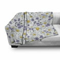 thumbnail image 3 of Floral Soft Flannel Fleece Blanket, Blossoming Chamomile Wild Flower Summer Background Spring Natural Pattern, Cozy Plush for Indoor and Outdoor Use, 50" x 70", White Yellow Purple, by Ambesonne, 3 of 6