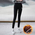 thumbnail image 2 of Gibobby Mujeres Pantalones Térmicos Leggings Mallas exteriores elásticas delgadas para levantamiento de cadera con estampado cálido de felpa de invierno(P,Talla única), 2 of 5