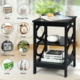 thumbnail image 4 of Costway 3-tier Nightstand Sofa Side End Accent Table Storage Display Shelf Black, 4 of 10