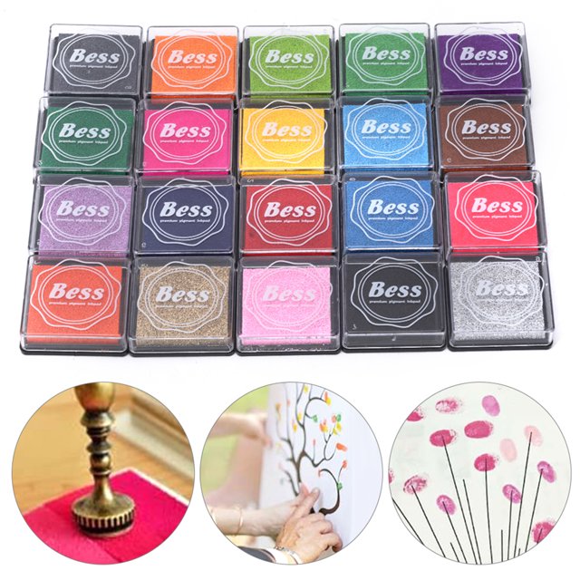 Coloured Ink Pad, Colorful Child Education Durability Ink Pad, Ability Suitable For Family Outdoor Can Be Alone Manual Operation