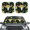 thumbnail image 2 of Haiem Sunflower Skull Boho Watercolor Background Car Windshield Sun Shade (2 Pieces) Foldable Windshield Sun Shade Car Accessories for Truck SUV Pickup-Medium, 2 of 7