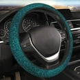thumbnail image 5 of Uemuo teal sparkling Printed Car Elastic Steering Wheel Cover - Universal Car Accessory for Diverse Cars Anti-Slip, and Comfortable- 15", 5 of 6
