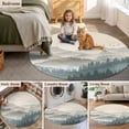 thumbnail image 6 of Mountains Round Area Rugs Collection 5', Farmhouse Forest Nature Trees Landscape Non Slip Indoor Circular Throw Runner Rug Floor Mat Carpet for Living Room Dining Table Bedroom Nursery, 6 of 9
