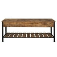 thumbnail image 6 of O'Force Industrial Storage Bench, Entryway Lift Top Shoe Storage Bench in Dining Room, Hallway, Living Room Metal Frame, 6 of 7