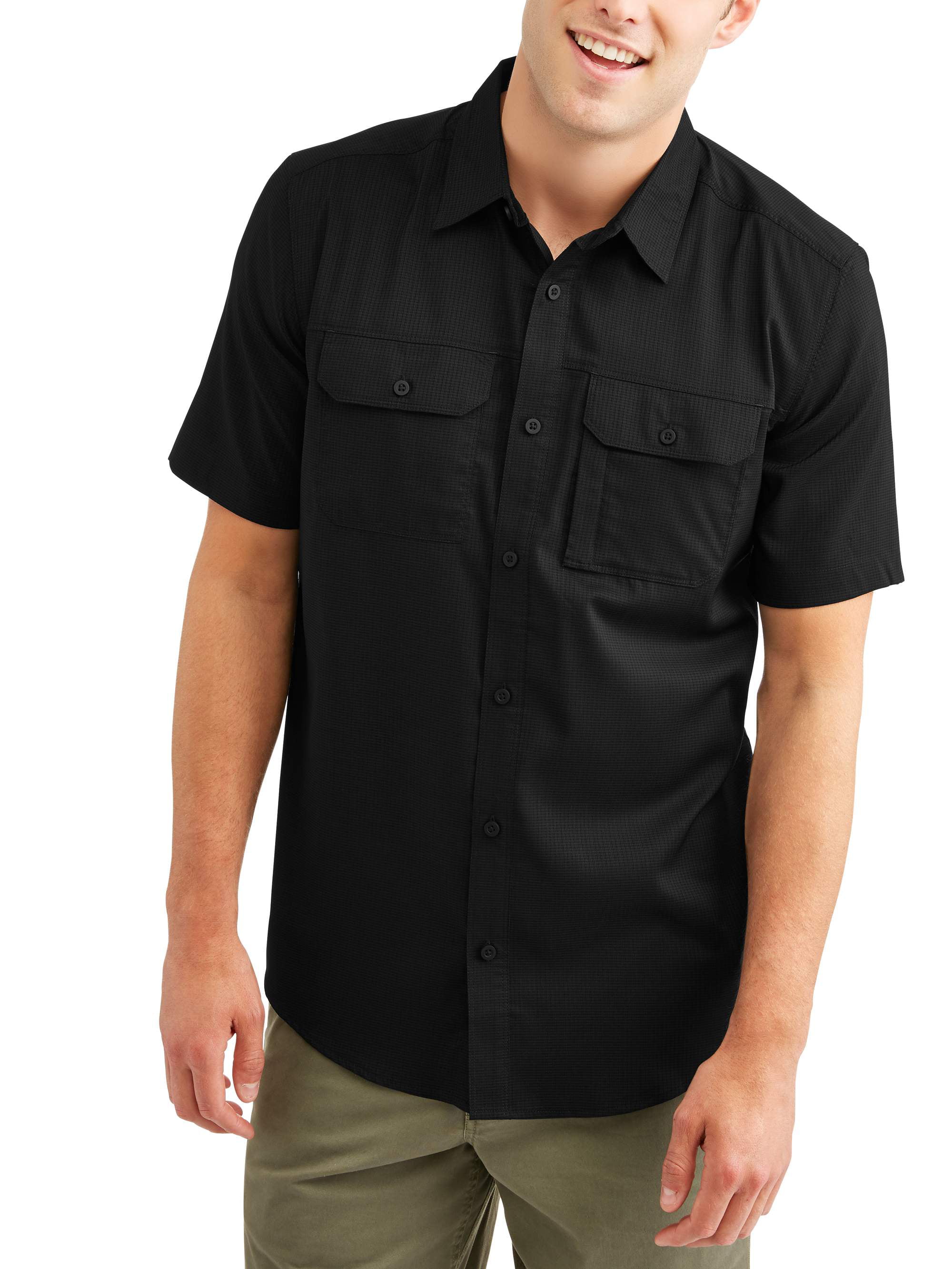 Swiss Tech - Big Men's Short Sleeve Outdoor Woven Shirt - Walmart.com ...