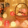 thumbnail image 3 of Guirnalda de luces Led para decoración de jardín, Bola de algodón de 20LEDs, decoración navideña para exteriores, vacaciones, boda, fiesta de navidad, 3 of 4