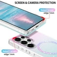 thumbnail image 7 of YINLAI Samsung S25 Ultra Case 6.9", Supported Magnetic Glitter Sparkle Phone Case,Slim Tpu Transparent Shockproof Protective Case for Samsung S25 Ultra ,Pink-Blue, 7 of 7