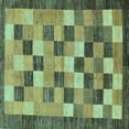 thumbnail image 1 of Ahgly Company Indoor Square Checkered Light Blue Modern Area Rugs, 4' Square, 1 of 4