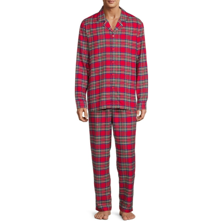 Men's 2 piece flannel pajamas sale
