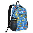 thumbnail image 2 of JIALIOU 14" Laptop Backpack Waterproof Airline Approved Stylish Casual Daypack for Travel Business College Work, Construction Trucks and Clouds, 2 of 8