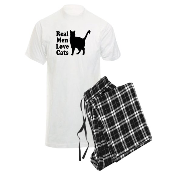 CafePress - Real Men Love Cats - Men's Light Pajamas
