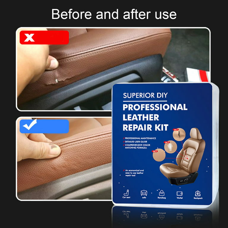 Fairnull 1 Set Leather Repair Kit Long Lasting Safe Plastic Seat Fix  Adhesive Restorer for Car Seat 