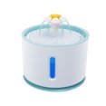 thumbnail image 1 of Pet Water Feeder Fountain Drinking Bowl Usb Water Feeder FBA USB Models Pet Water Fountain With LED Lights Small Flower Pet Water Feeder 100~240V US Plug Blue, 1 of 1