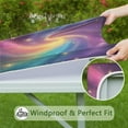 thumbnail image 6 of Colorful Tie Dye Nebula Pattern Square Fitted Tablecloth with Elastic Edge,Square Table Cover,Washable Elastic Table Cover for Home Kitchen Party Decor 36"x36", 6 of 6