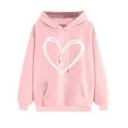 thumbnail image 2 of PNTUTB Women's Print Casual Winter Warm Hoodie Pullover Long Sleeved Comfortable Basic Sweatshirt, 2 of 6