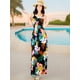 thumbnail image 2 of VESTIDO LARGO DE MUJER STRETCH DE ESTAMPADOS PRIMAVERALES UNITALLA, 2 of 5