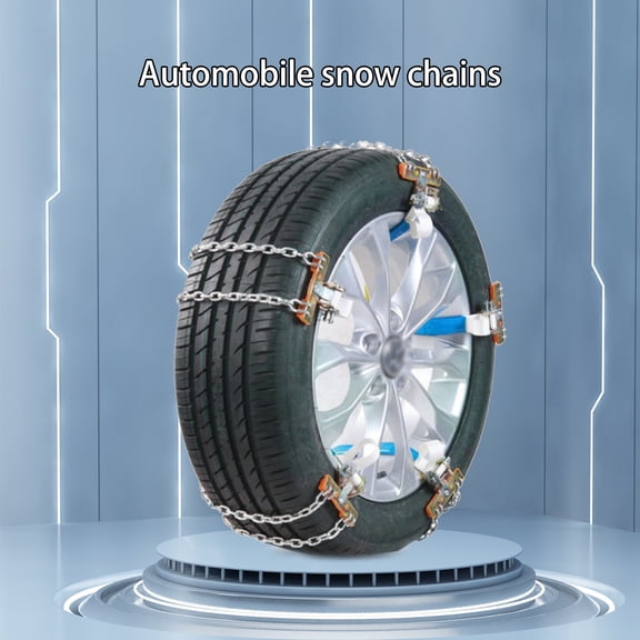 Upgraded 1PC Snow Chains For Car Slipping Snow Chains For Pickup Trucks Suvs Cars Sedan Family Automobiles Applicable Tire Width 235 to 265mm /9.25 to 10.43in X